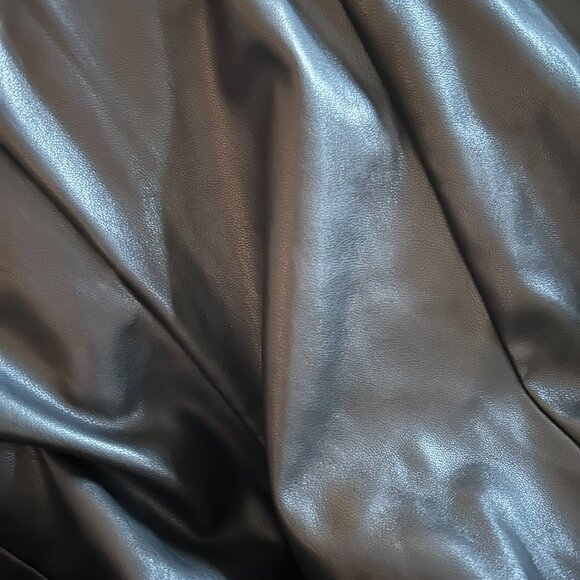 Bar III Faux Leather Front Panel Leggings XL – High Rise Stretch Pants - Picture 8 of 12